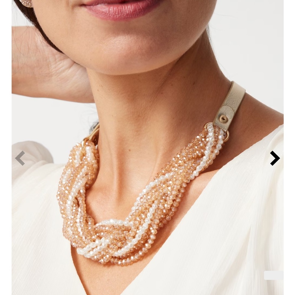 Chico’s Neural Lumi Bib Statement Necklace